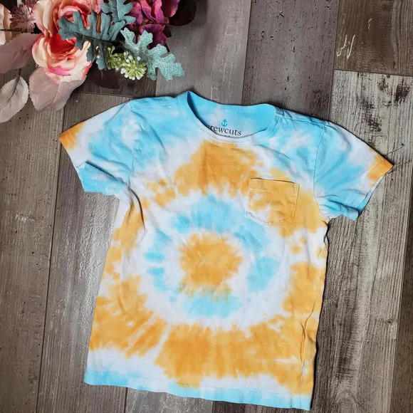 Crewcuts Re-Imagined by J.Crew 100% Cotton Short Sleeve Tie-Dye Tee Size 4-5 - Picture 5 of 8